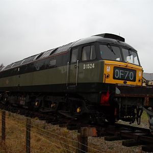 Class 47 no. D1524/47004 parked in a siding at Bolton Abbey. This loco is ex EWS Heritage Fleet and was the oldest class 47 working on the main line f