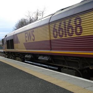 66168 on a Coal Train through Dunfermline