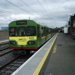 #11: Dublin Area Rapid Transit (DART) unit 8315 stands at Howth after its cross-city journey from Greystones.