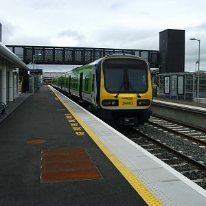 #9: IE unit 29403 at M3 Parkway, just outside Dublin, awaiting its return trip to the capital. M3 Parkway is one of IE's plethora of new stations in t