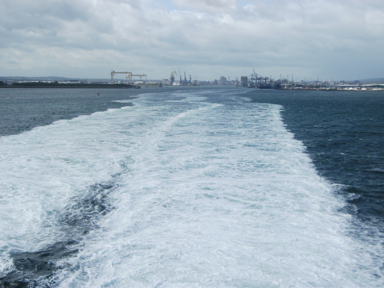 #16: A view of the City of Belfast from the Stena Voyager, en route to Stranraer.