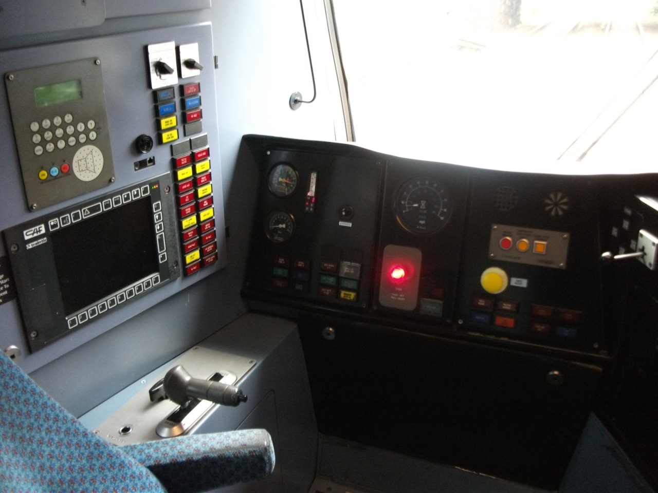 #6: Inside the rear cab of NIR unit 3008 just outside Carrickfergus. This was a kind gesture on the part of the Train Guard in return for the non-appe