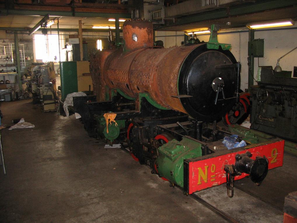 Mariefred Sweden narrow gauge.
An old steam engine before restoration